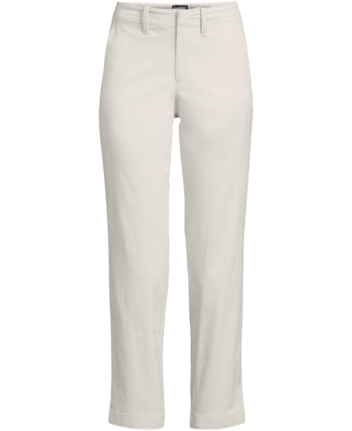 Lands' End Plus Size Mid Rise Classic Straight Leg Chino Ankle Pants