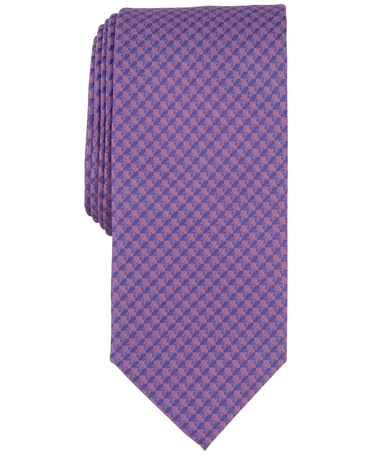 Shop Tallia Men's Tolbert Mini-pattern Tie In Purple