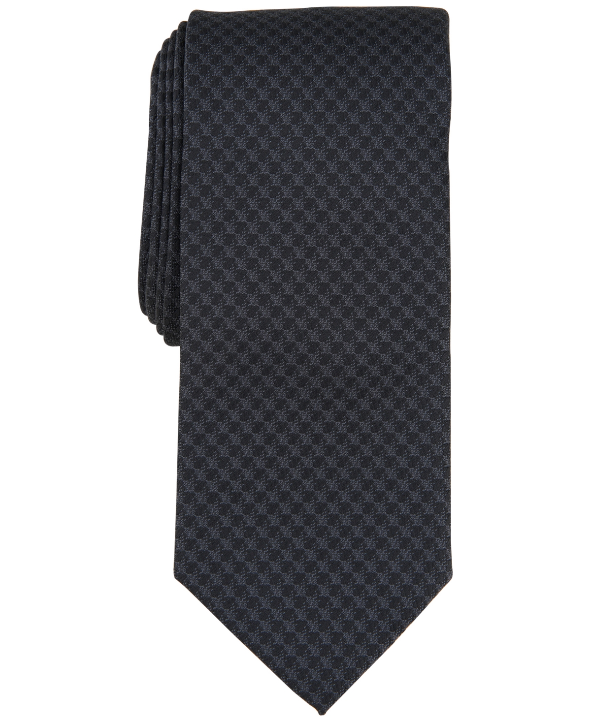 Shop Tallia Men's Tolbert Mini-pattern Tie In Black