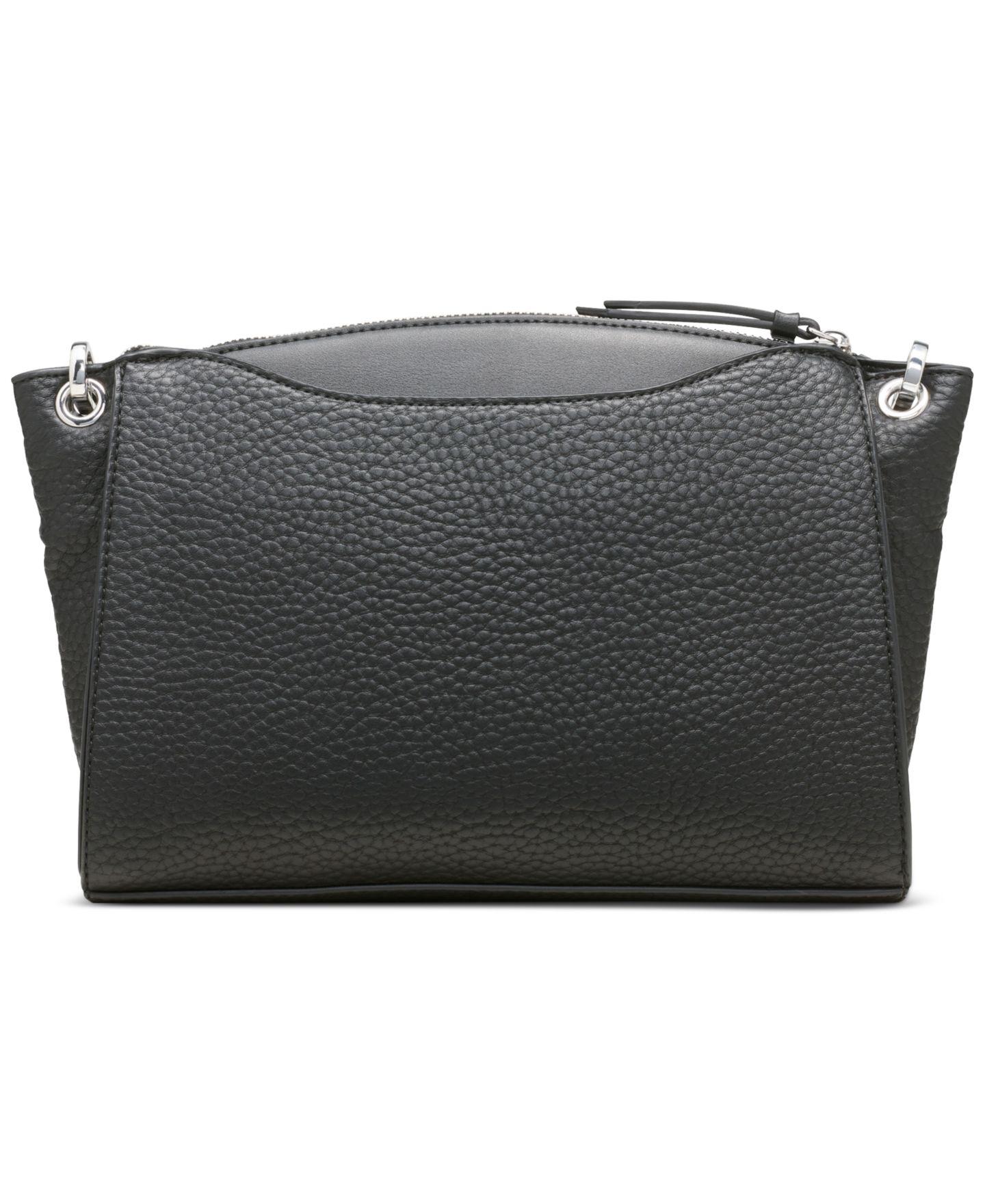 Женская сумка Calvin Klein Garnet Adjustable Top Zipper Crossbody, цвет: Чёрный серебряный — фото 4