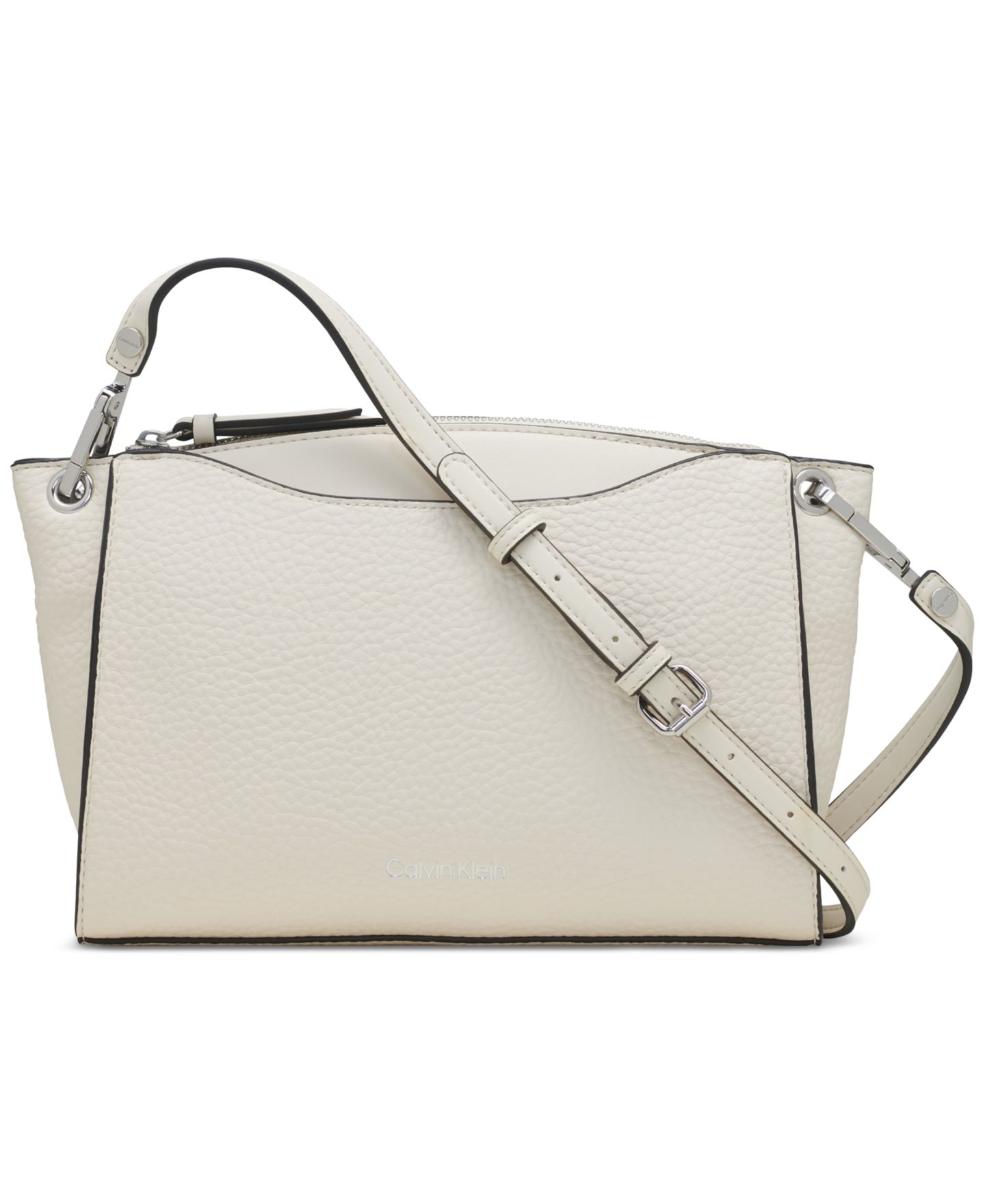 Женская сумка Calvin Klein Garnet Adjustable Top Zipper Crossbody, цвет: Белый — фото 1