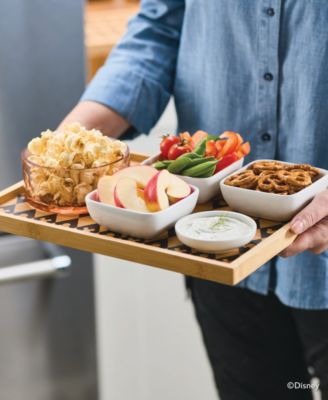 Monochrome Bamboo Large Serving Tray