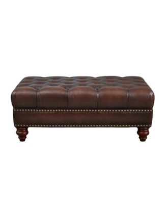 Alton Bay 44" Top Grain Leather Ottoman