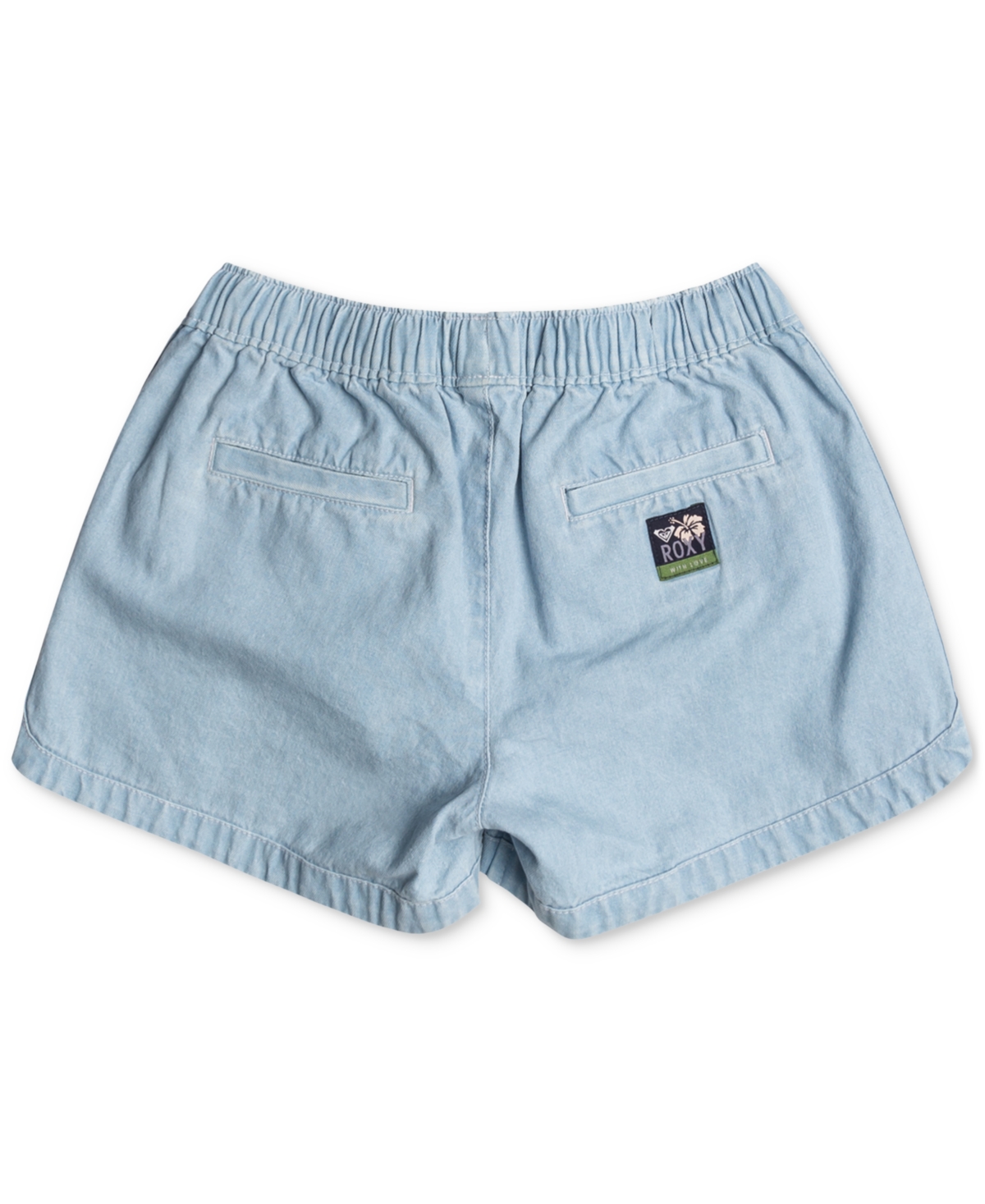Roxy Big Girls Una Mattina Cotton Chambray Denim Shorts