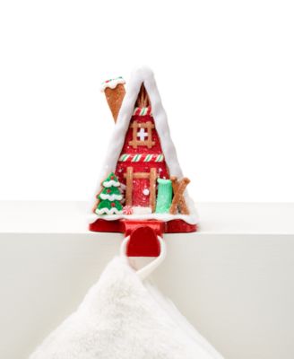 Holiday Lane - Christmas Cheer White & Red Ski Home Stocking Holder