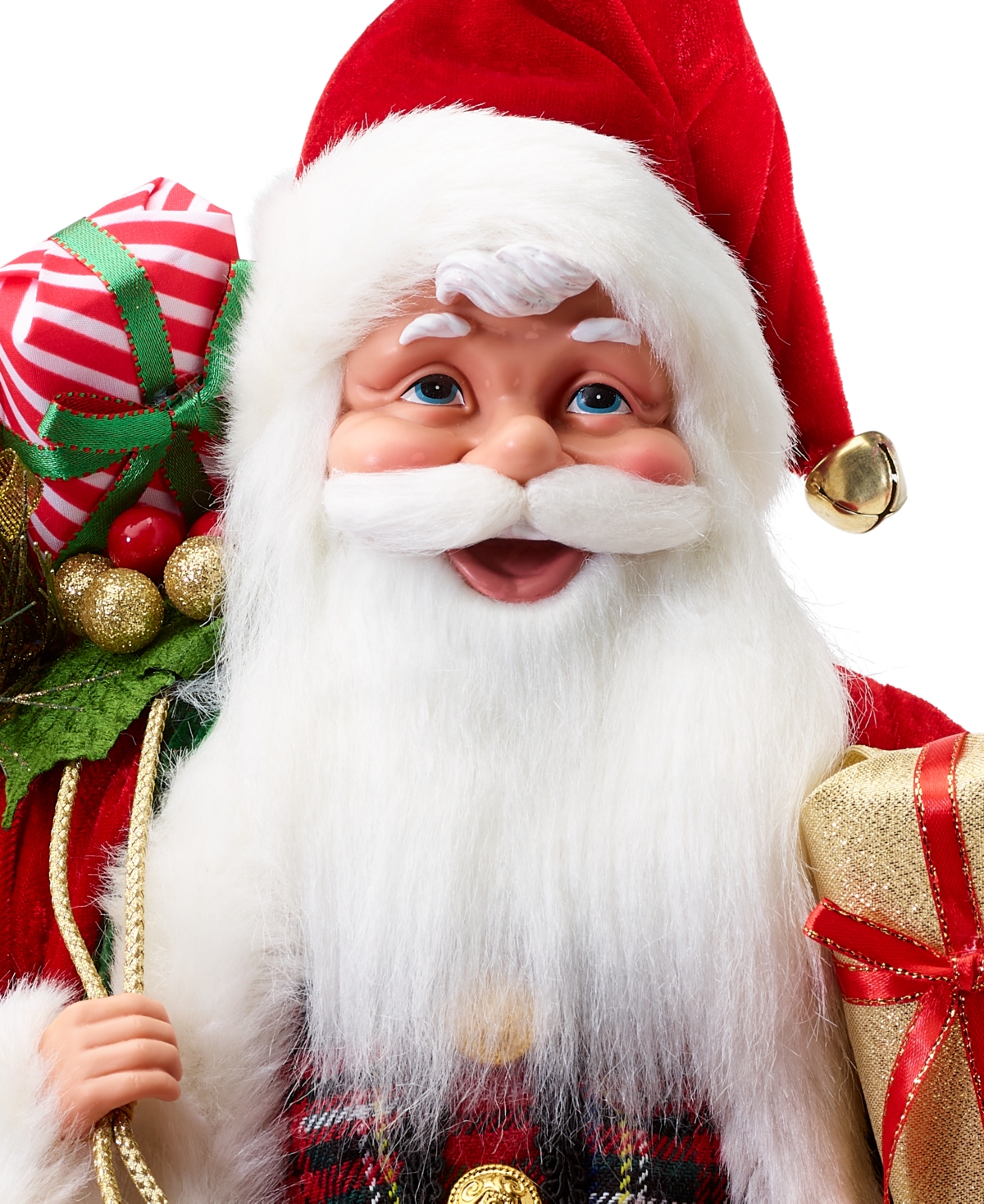 Holiday Lane Fabric Sitting Santa in Red Outfit, Exclusively at Macy's