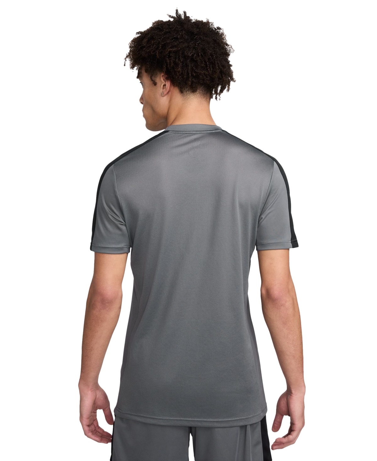 Nike Men's Academy Dri-fit Short Sleeve Soccer T-Shirt -black/sunset Pulse