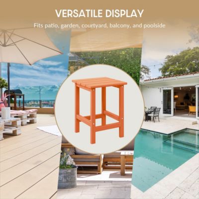 3 Piece Set Outdoor Folding Adirondack Chairs with Side Table