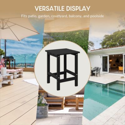 3 Piece Set Outdoor Folding Adirondack Chairs with Side Table