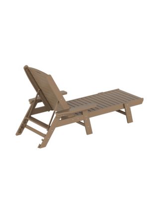 Adirondack Outdoor Chaise Lounge for Patio Garden Poolside (Set of 2)