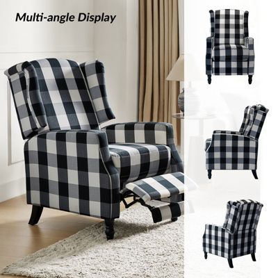 Franco Mid-centry Modern Manual Push Back Recliner