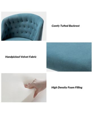   Standard   Velvet, Gold Metal   Stylish, Compact Desk Chair