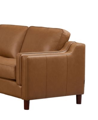 Bella 60" Top Grain Leather Loveseat