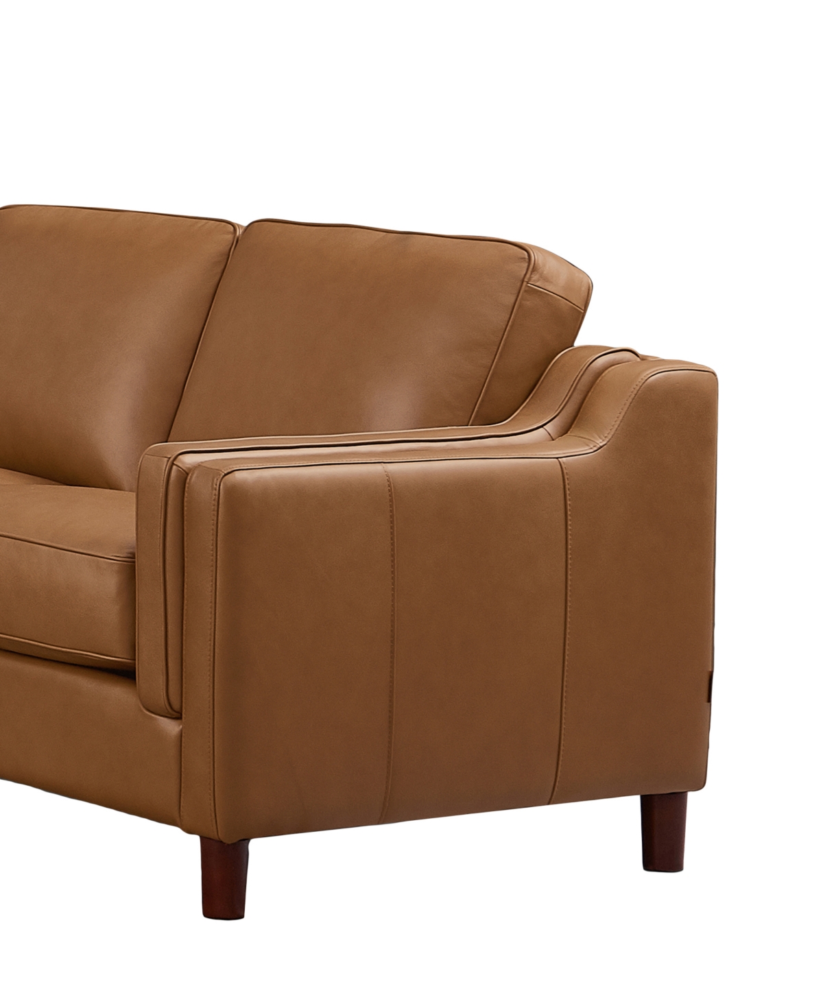 HYDELINE BELLA 60" TOP GRAIN LEATHER LOVESEAT 