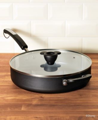 Disney Monochrome Ceramic Nonstick 4.5 Quart Saute Pan with Lid