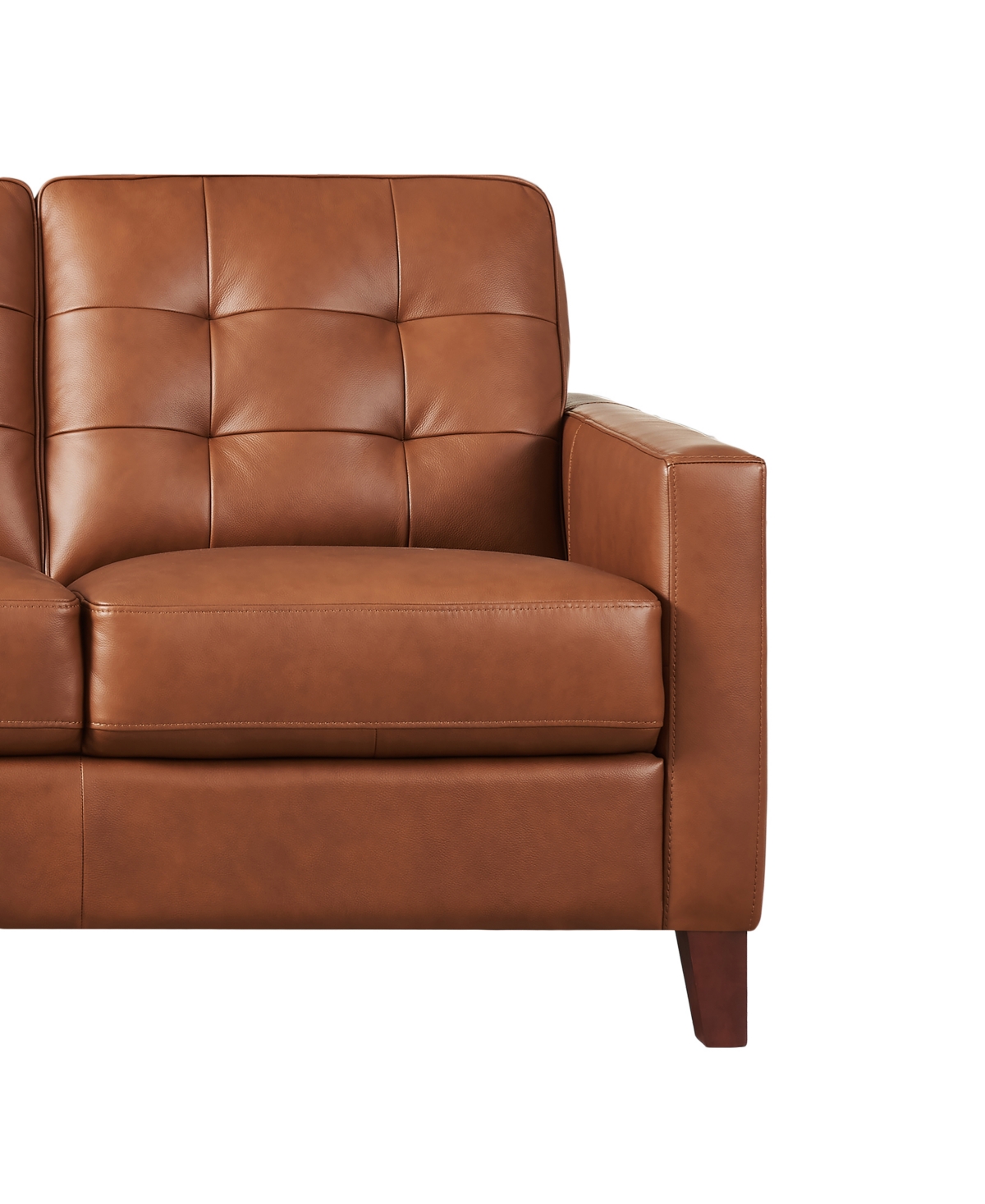 HYDELINE AIDEN 56" TOP GRAIN LEATHER LOVESEAT 