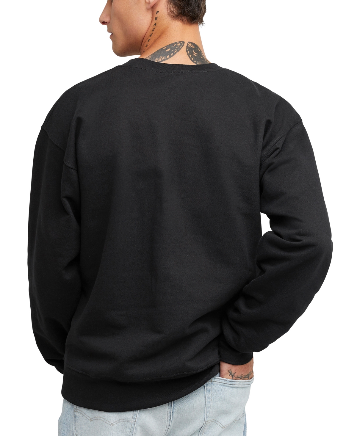 Shop Hanes Ultimate Men's Heavyweight Fleece Crewneck Sweatshirt In Gray