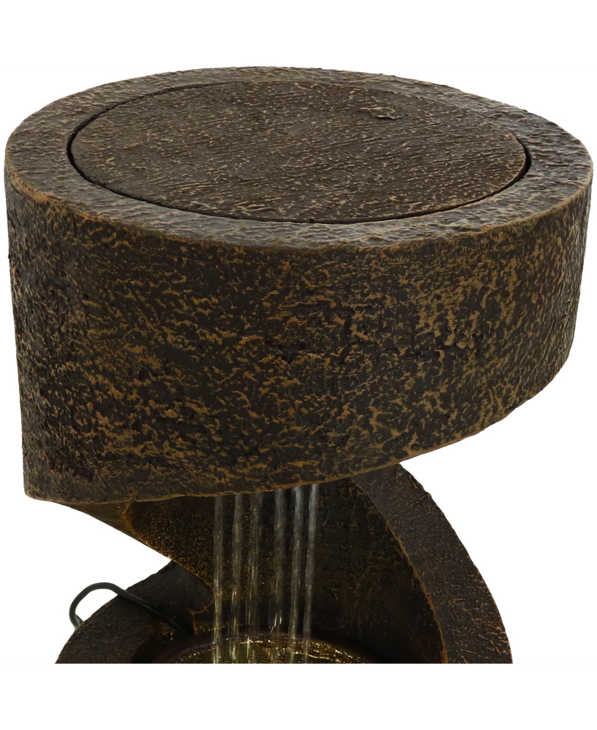 Sunnydaze Decor Winding Showers Polyresin Indoor Water Fountain with Led -