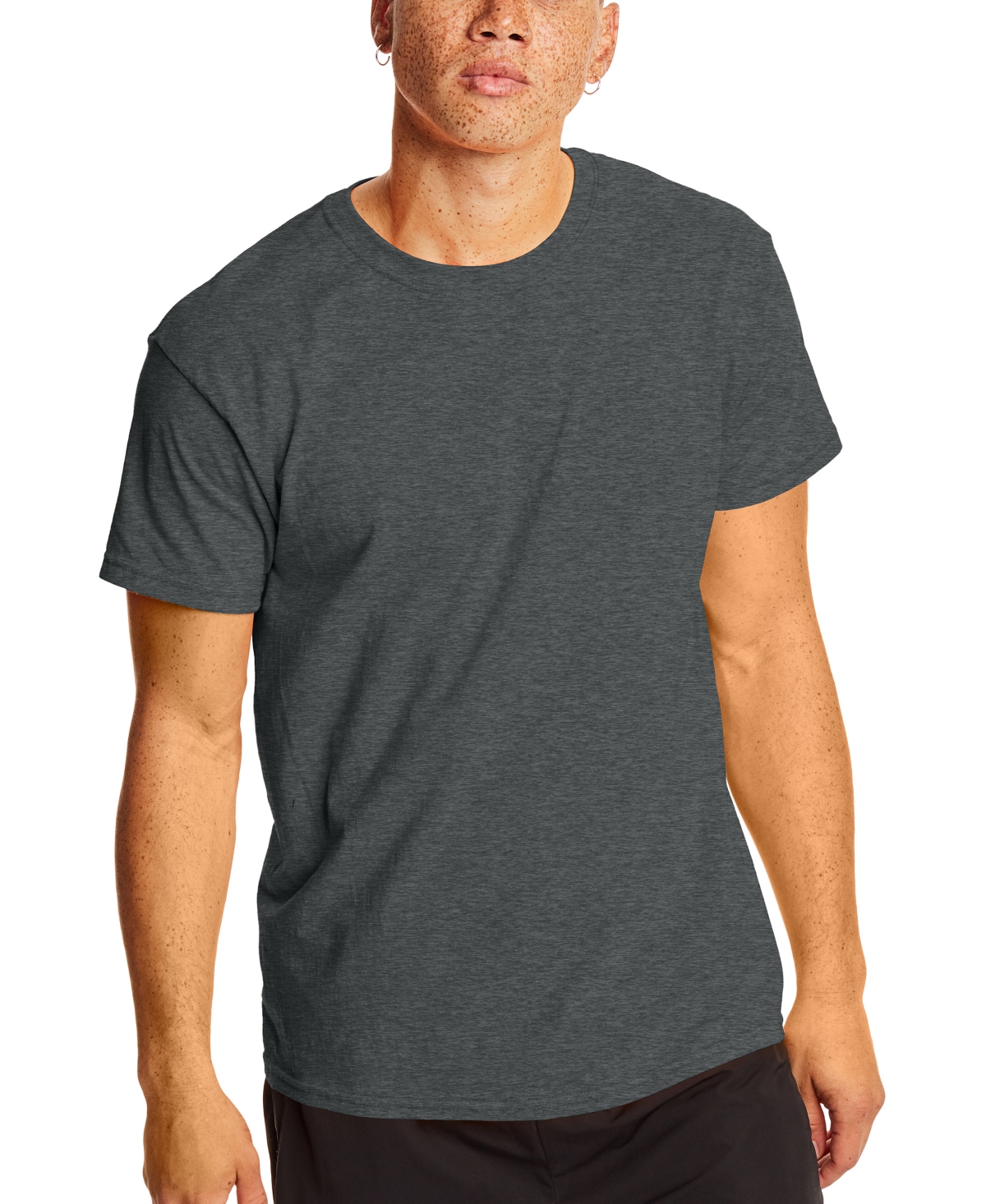 Hanes X-temp Men's Short Sleeve Crewneck T-shirt, 2-pack In Charcoal