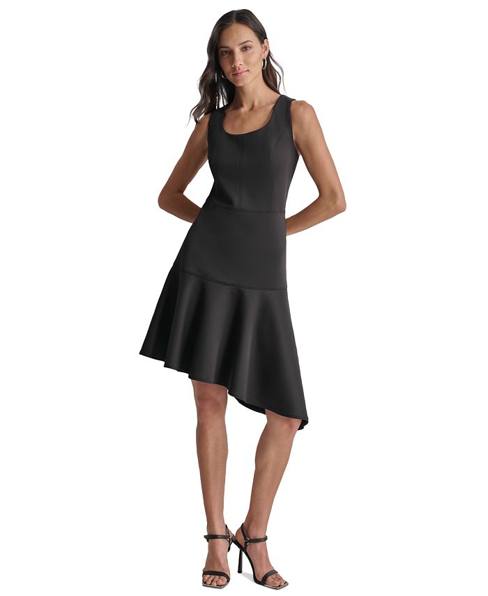 DKNY Women's Scoop-Neck Asymmetrical A-Line Dress - Macy's