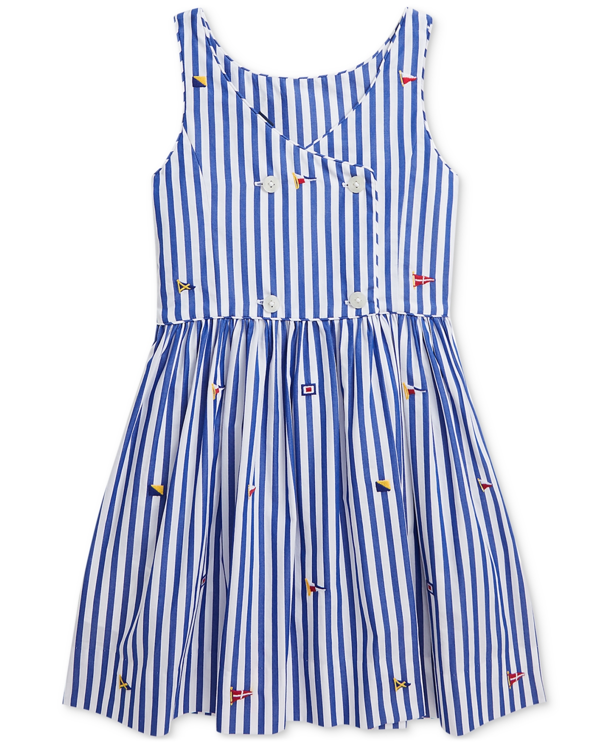 Polo Ralph Lauren Toddler & Little Girls Sailing Flag Cotton Poplin Dress