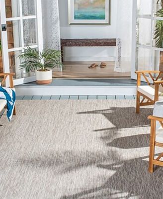 Courtyard CY8522 Beige 5'3" x 7'7" Sisal Weave Outdoor Area Rug