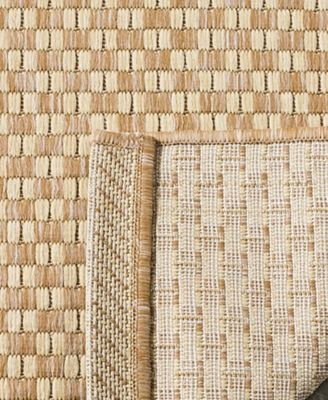 Courtyard CY8653 Natural and Cream 8' x 11' Sisal Weave Outdoor Area Rug