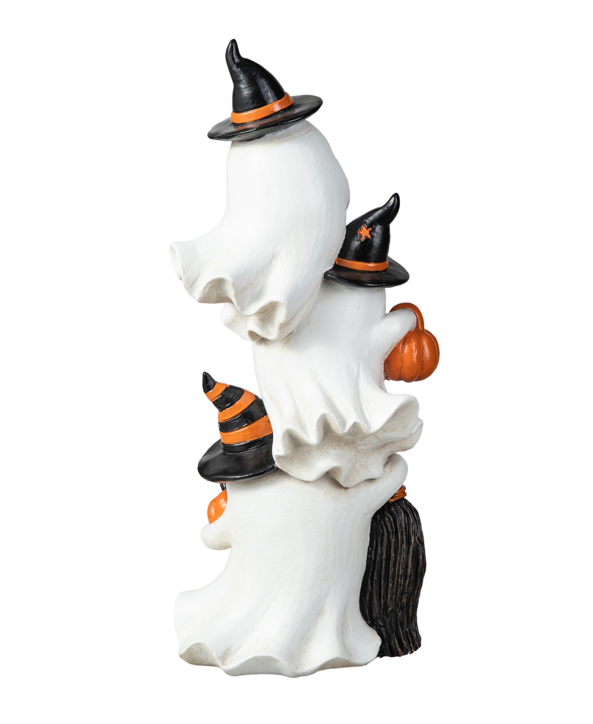 Glitzhome 13.00''h Halloween Polyresin Stacked Ghost Table Decor In Multi