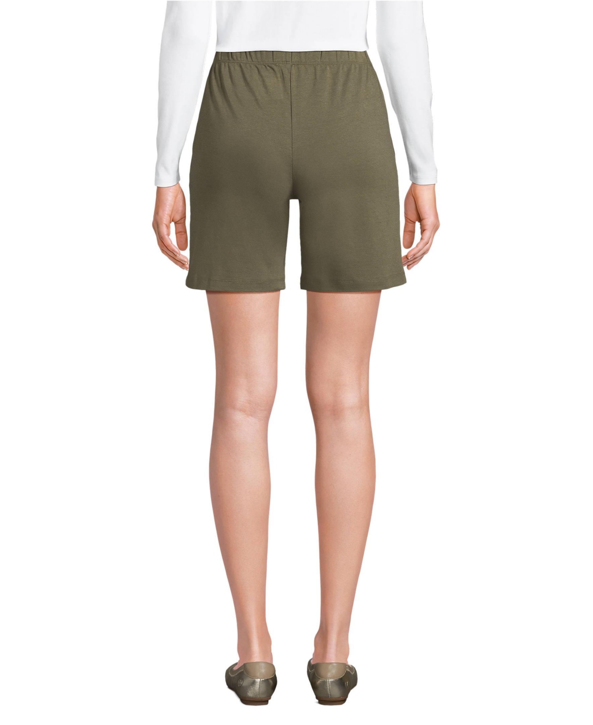 Lands' End Petite Sport Knit High Rise Shorts
