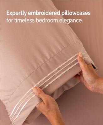 4 Piece Deep Pocket Microfiber (Muted, Vibrant, Heathered) Sheet Set - Queen