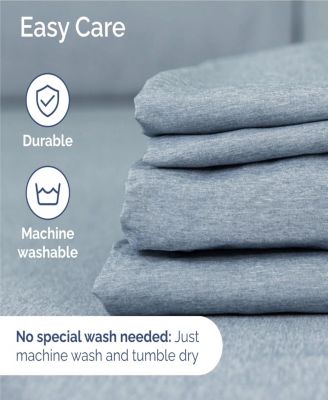 4 Piece Deep Pocket Microfiber (Muted, Vibrant, Heathered) Sheet Set - Full