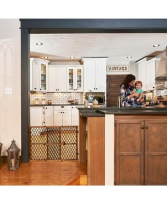 Position Lock Adjustable Wood Baby Gate