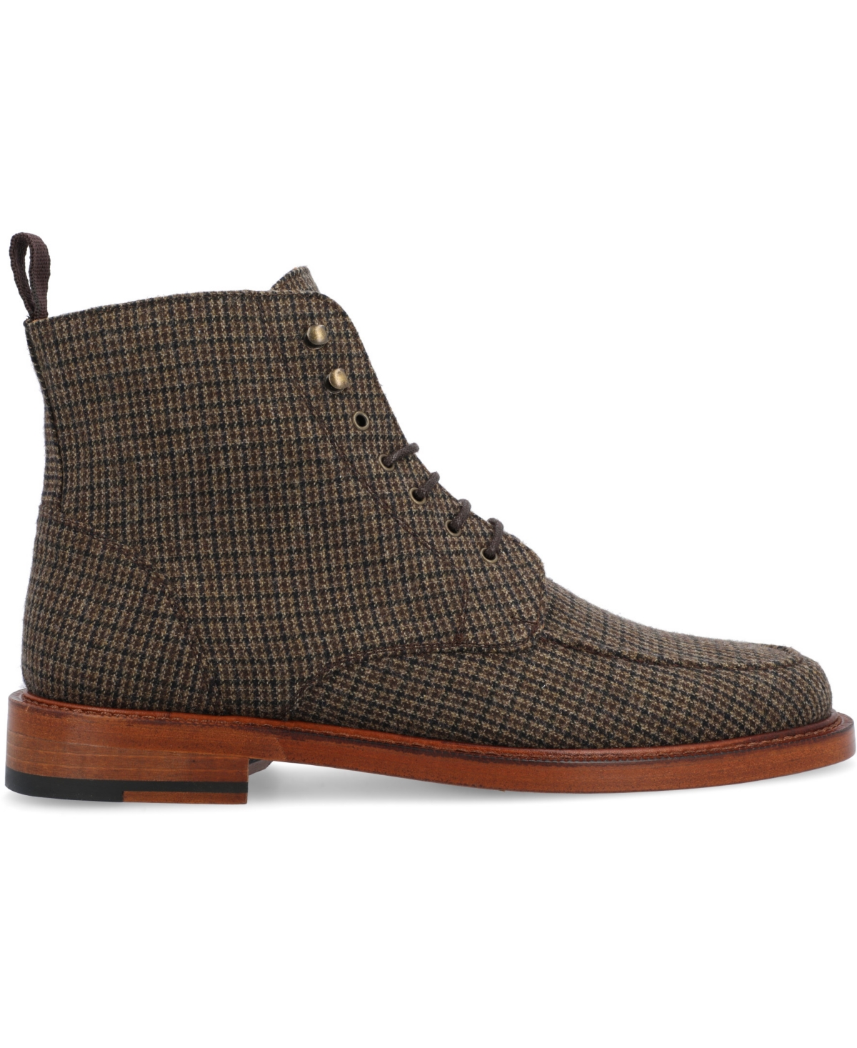 Shop Taft Men's Smith Moc Toe Wool Lace-up Boot In Espresso