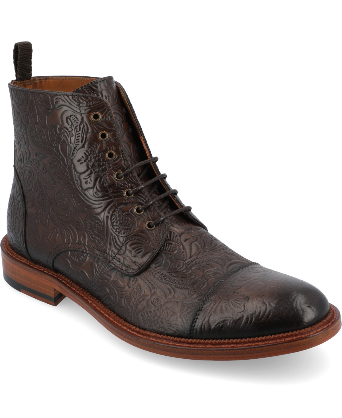 Taft Men's The Rome Lace Up Boot In Burgundy