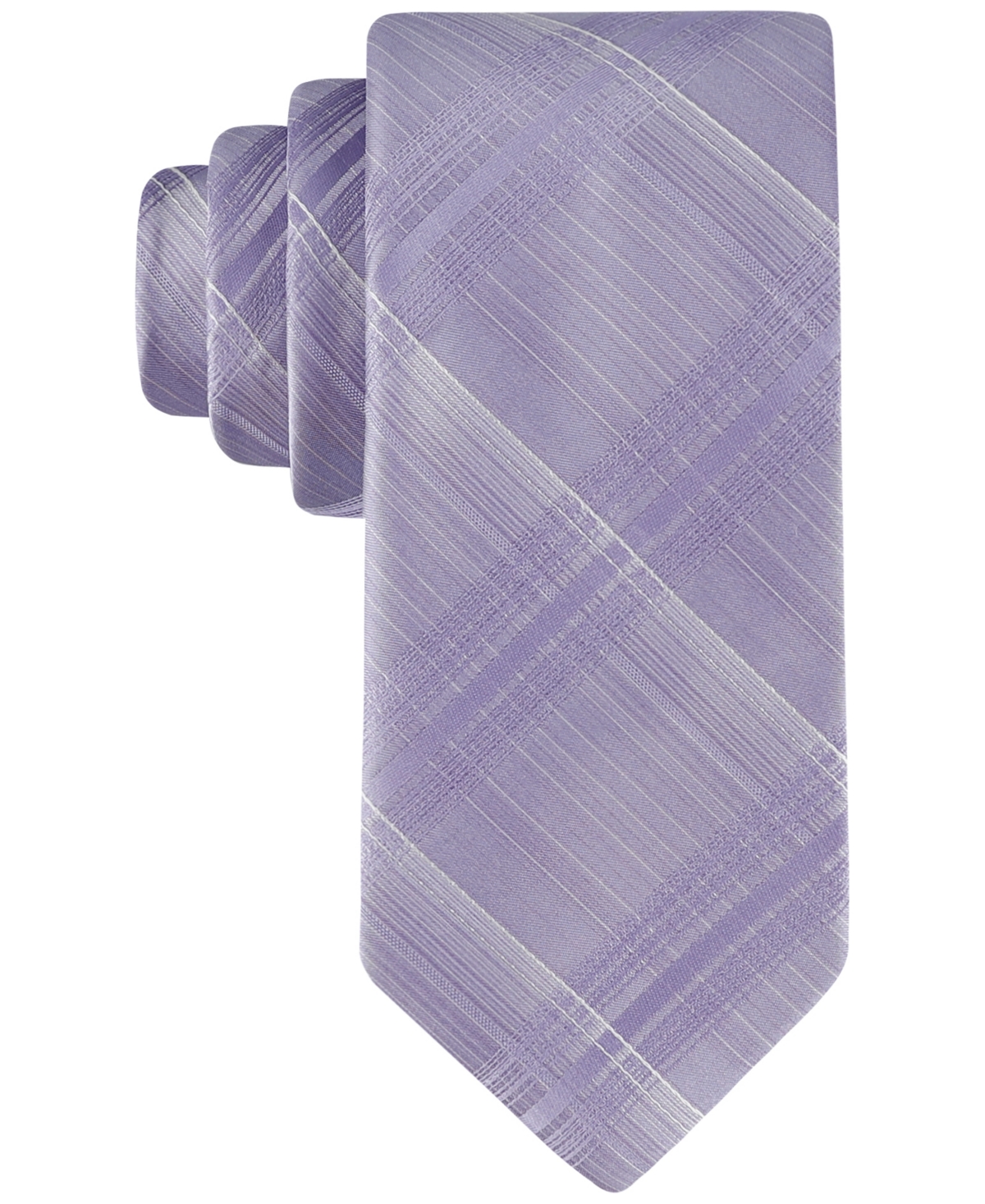 Calvin Klein Men's Briar Plaid Tie In Purple