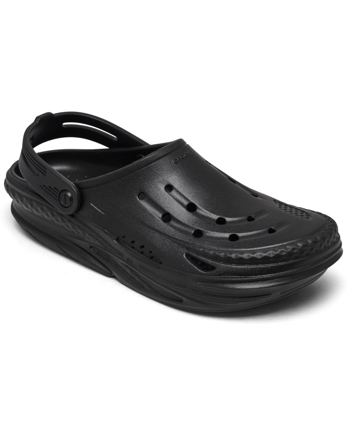 Shop Crocs Men's Off Grid Comfort Casual Clogs From Finish Line In Blk