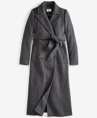 Women's Notched-Collar Double-Breasted Wrap Coat