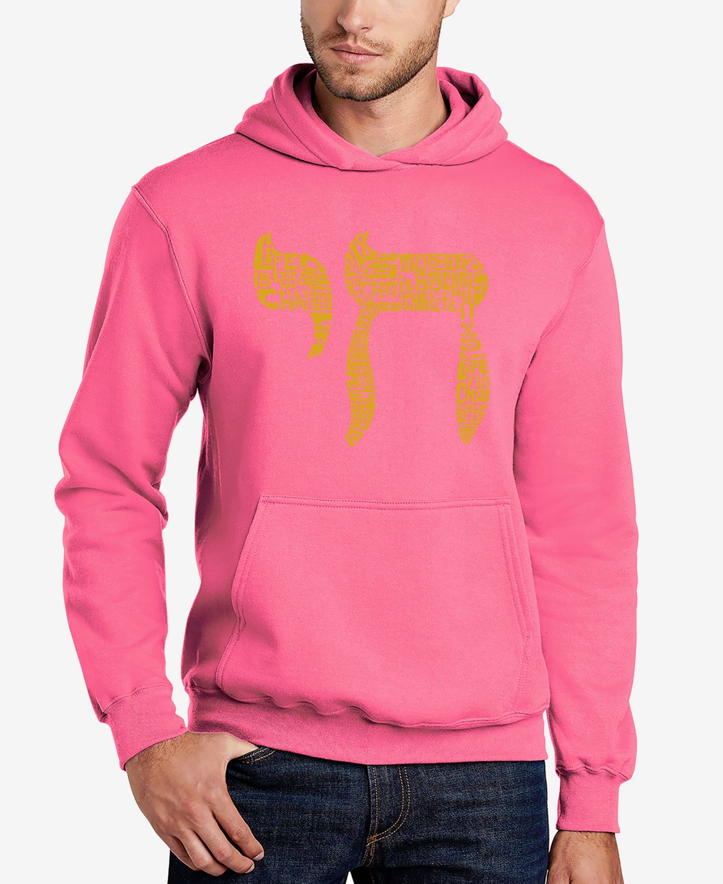 Мужское худи LA Pop Art Chai - Word Art Hooded, цвет: Чёрный — фото 9