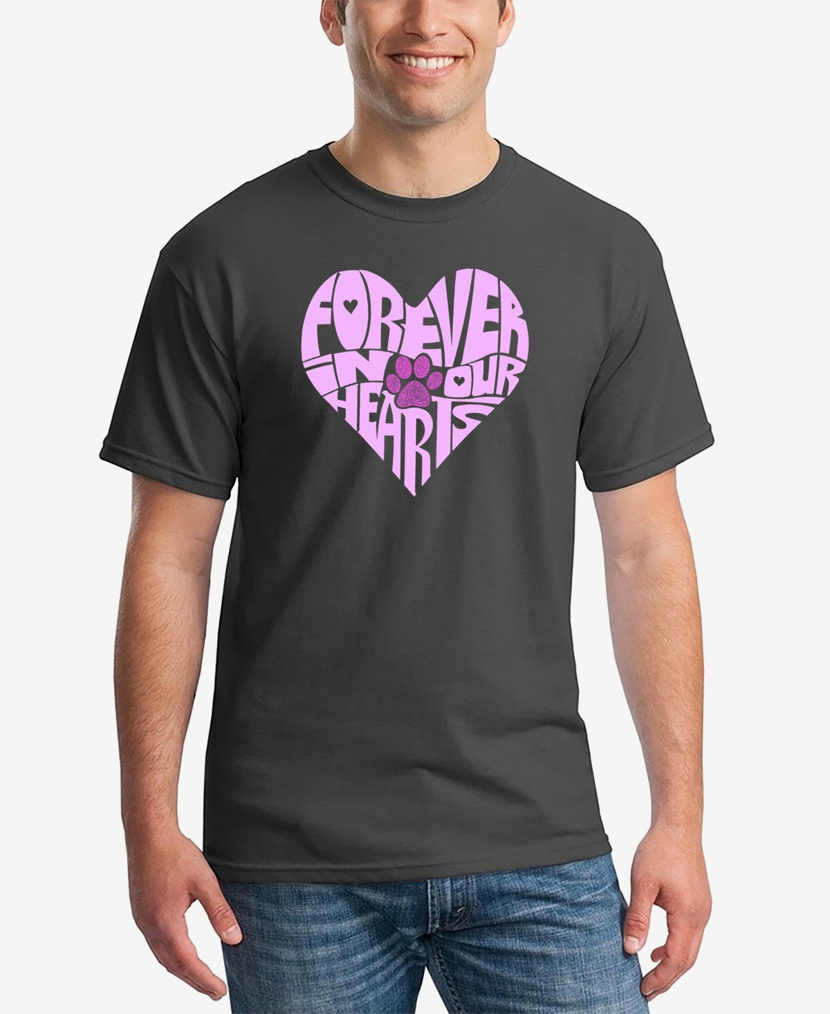 La Pop Art Forever In Our Hearts - Men's Word Art T-Shirt