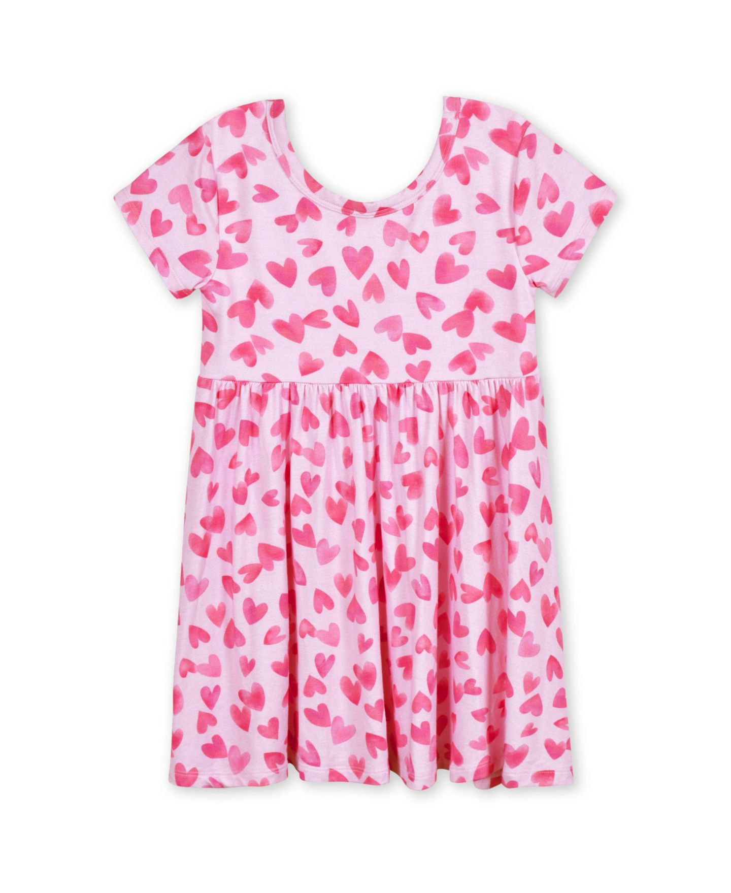 Платье Gerber Short Sleeve Twirl Dress - Shadow - 2T для девочек-малышей, цвет: Heartfelt — фото 1