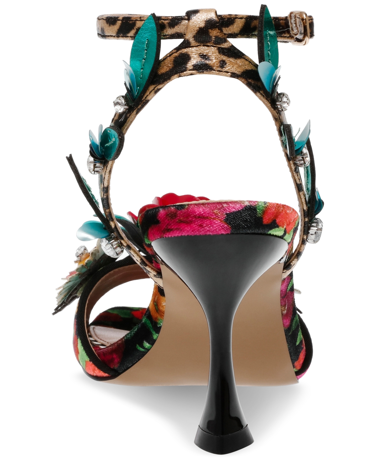 Betsey Johnson Women's Karra Flower-Embellished High-Heel Dress Sandals