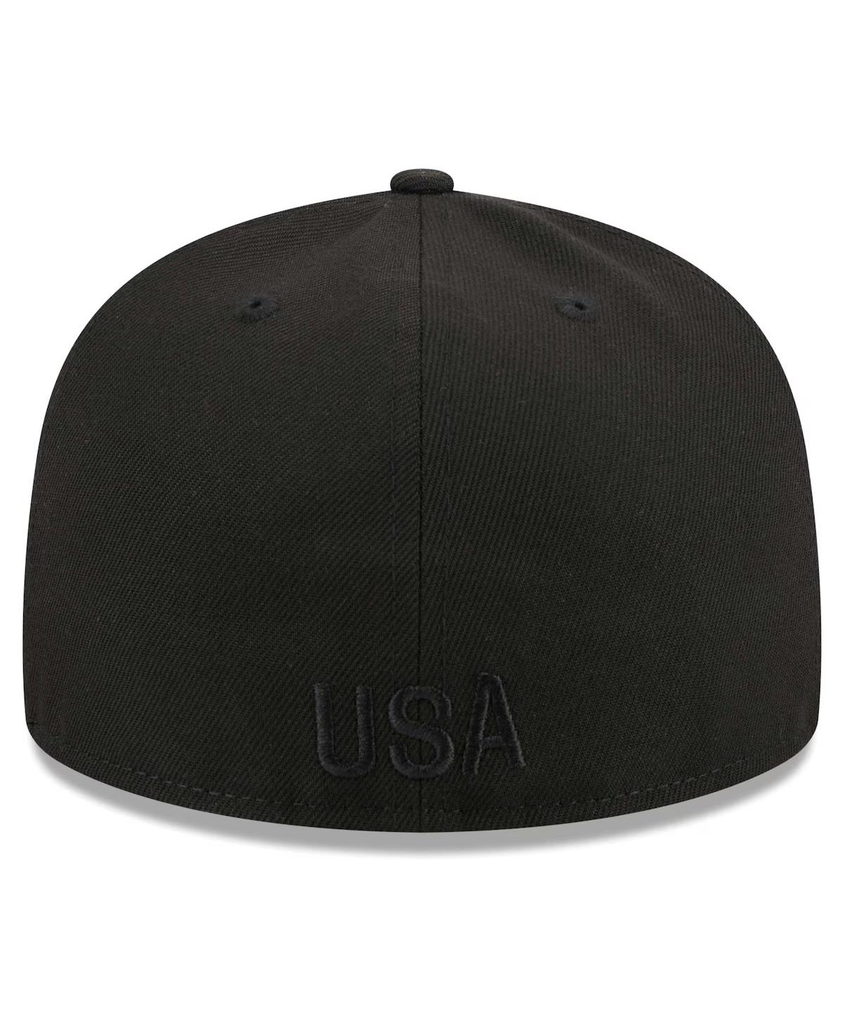 New Era Men'sUsmnt Text 59fifty Fitted Hat - Black
