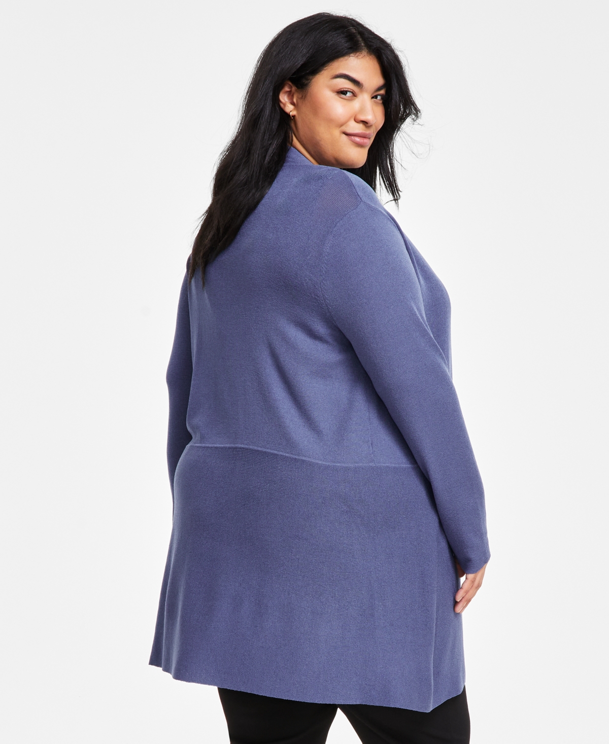 Anne Klein Plus Size Monterey Open-Front Cardigan