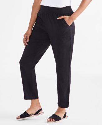 Women's Mid-Rise Pull On Straight-Leg Ankle Pants, Created for Macy's 
