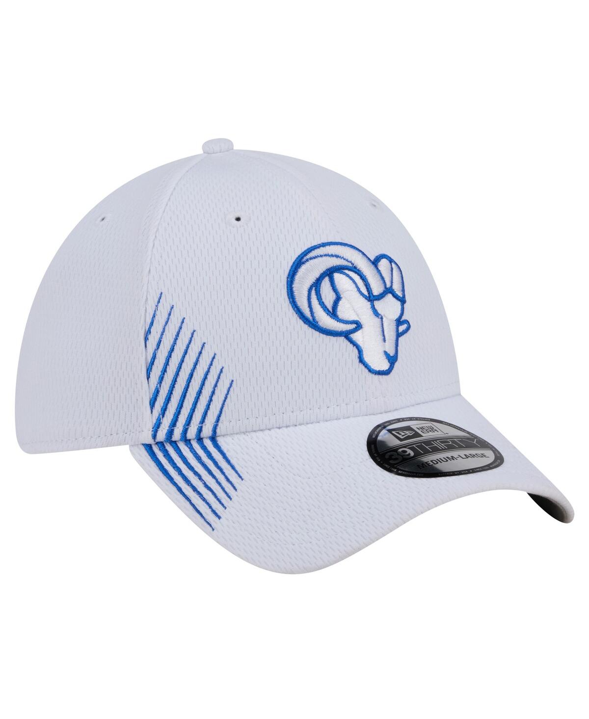 Shop New Era Men's White Los Angeles Rams Active 39thirty Flex Hat