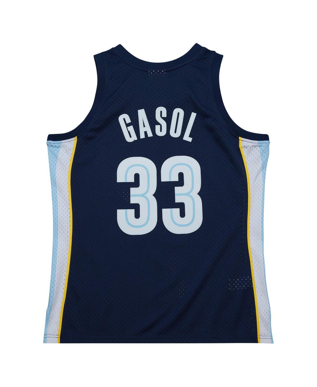 Mitchell Ness Men's Marc GasolMemphis Grizzlies 2008/09 Hardwood Classics Swingman Throwback Jersey - Navy