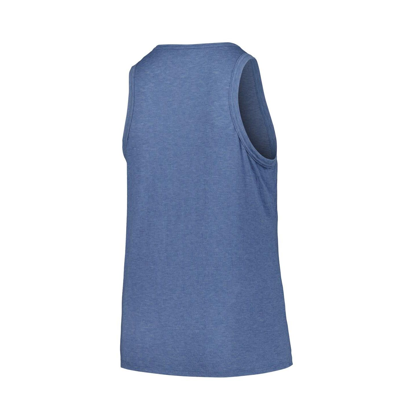 Женский топ Soft As A Grape Navy Cleveland Guardians Plus Size Curvy High Neck Tri-Blend — фото 2