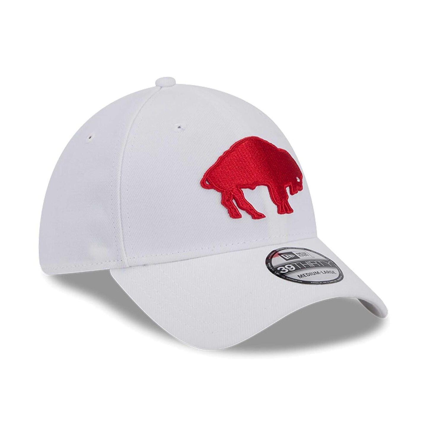 Мужская кепка New Era White Buffalo Bills Throwback 39Thirty Flex Hat — фото 2
