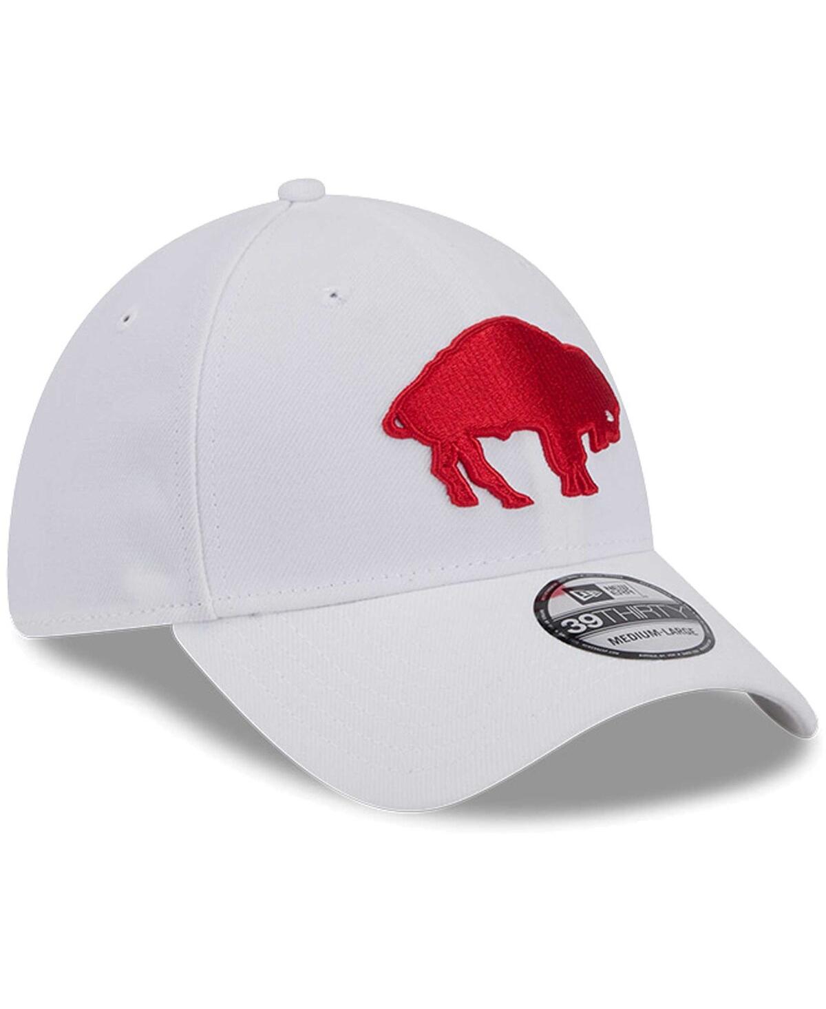 New Era Men's White Buffalo Bills Throwback 39Thirty Flex Hat