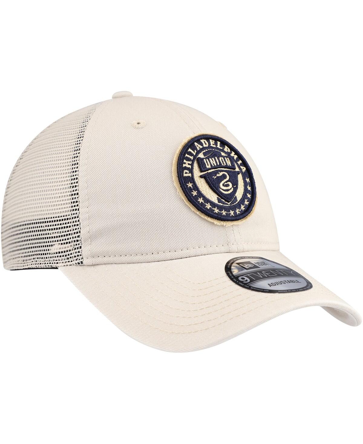 Shop New Era Men's Tan Philadelphia Union Game Day 9twenty Adjustable Trucker Hat